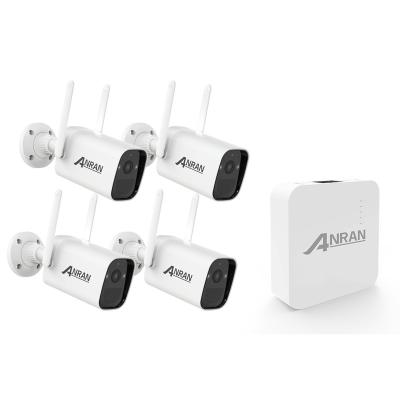 China ANRAN 1080P mini wireless nvr alarm system 4ch 2MP 3MP indoor outdoor home video surveillance system K04J30-N01 for sale