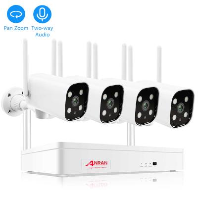 China OEM 4CH 5MP Wireless Camera NVR Kit Full Color Night Vision 1920P Siren Factory Price ANRAN Siren Integrated OEM 4CH 5MP Wireless CCTV NVR Security Camera System for sale