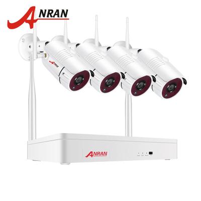 China Hot Sale ANRAN Siren 3MP CCTV POE Camera Home Office 4 Cameras Security Integrated POE NVR System for sale