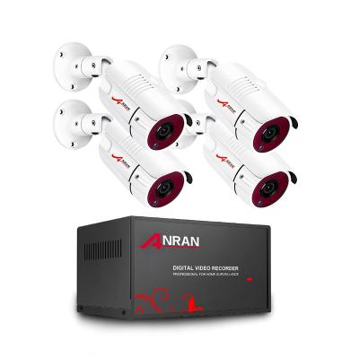 China ANRAN 2mp Siren Built-in CCTV System 4CH 1080P AHD Security CCTV Camera with DVR Surveillance Waterproof Outdoor Home Kit for sale