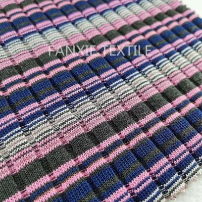 China Anti-Static Sweater Cloth Fabric Cotton Polyester Spandex Rib Knit Fabric For Garment for sale