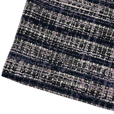 China Wholesale blue jacquard polyester fabric rayon spandex jacquard knitted fabrics coat jacket skirt fabric for sale