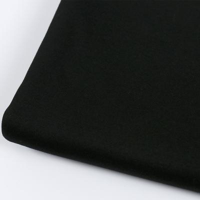 China TR Black Stretch Spandex Anti-Static Double Sided Scuba Cloth Hoodie Jacket Knitting Fabric for sale