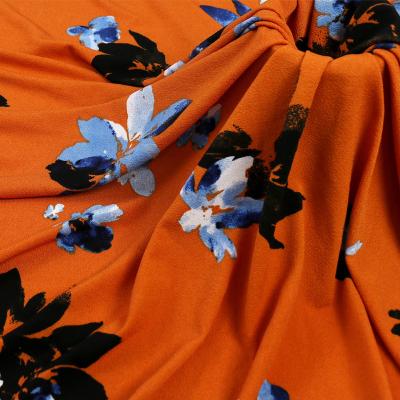 China Fanxie 95/5% Polyester Spandex Anti-Static Fabric Printed Fabric Crystal Women's Stretch Chiffon Skirt Fabric for sale