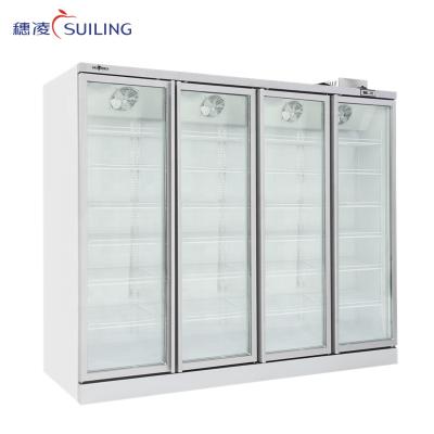 China Freezer Glass Upright Freezer Display Refrigerator Single-temperature Supermarket Door Commercial Frozen Food Display Equipment for sale