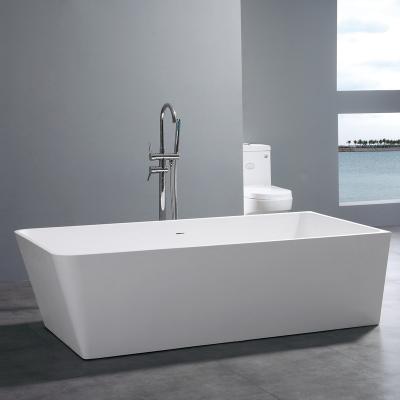 China Stone Free Cultural Rectangular Resin Bathroom Resort Bathtub for sale