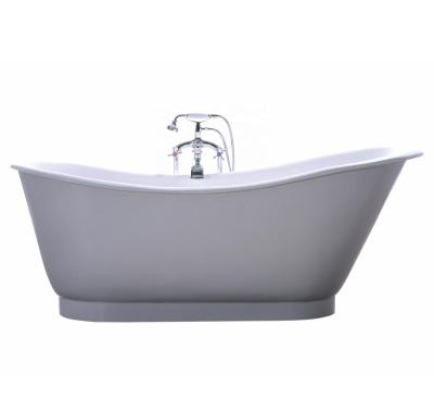 China Large Freestanding Italian Acrylic Solid Outdoor Bathtub Sale Soft Finish Graphic Style Graphic Style Freestanding Bathtub Hotel Accessory for sale