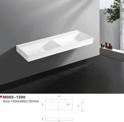 China Modern Promotional Countertop Solid Surface Stone Basin M002-1200 for sale