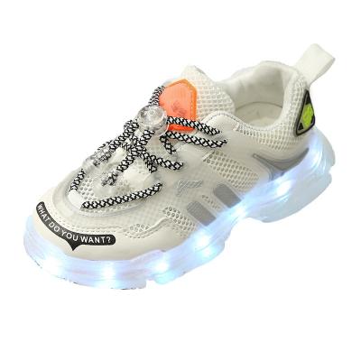 China Christmas Birthday Gift Boys Girls Rubber Sneakers With 7 Colors Led Light Shoes Kids for sale