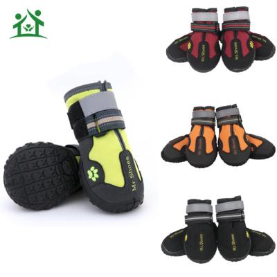 China 4pcs Pet Stretch Paw Protectors Rain Boots Dog Sole Non-Slip Shoes Durable Outdoor Waterproof Reflective Rough Slip Booties Anti Slip for sale