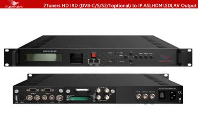 China 2Tuners HD IRD (DVB-C/S/S2/Toptional) to IP.ASI,HDMI,SDI,AV Output for sale