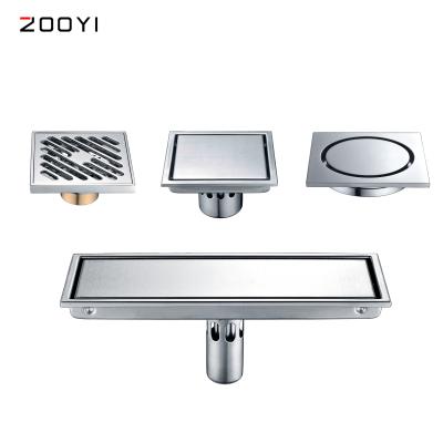 China ZOOYI Modern Hot Sale 4 Inch Bathroom Shower Smell-Resistant Chrome Finish 3.5 Inch Stainless Steel Kitchen Floor Drain for sale