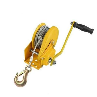 China BOAT Supplier 1200LBS Braked Portable Stainless Steel Hand Winch for sale