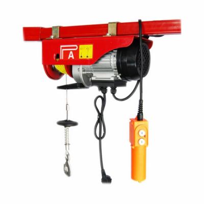 China Hot Selling PA 500kg 1000kg Mini Electric Hoist Wire Rope Hoisting Goods Crane for sale