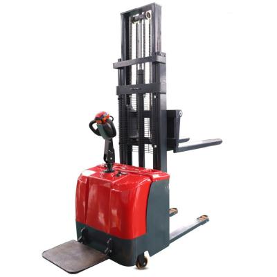 China Construction worksÂ   1.5 Ton 2 Ton Full Hydraulic Electric Rack Drive Pallet Stacker Electric Forklift for sale