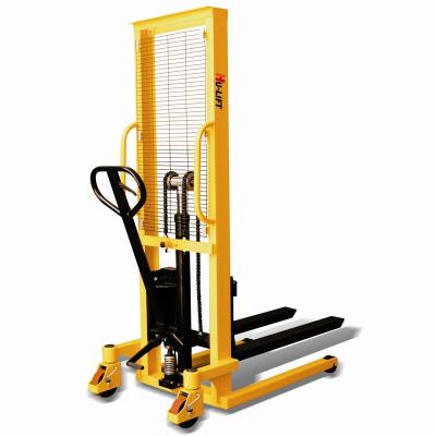 China Construction worksÂ   Manual Hydraulic Stacker Hand Fork Lifter 1 Ton 2 Ton for sale