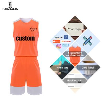 China New Breathable Wholesale Empty Team Basketball Tank Tops To Print Design Your Own Basketball Uniform for sale