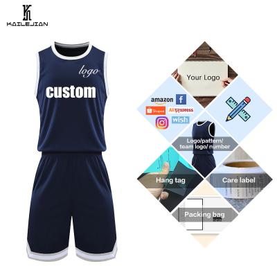 China Breathable Good Quality Mesh Basketball Tank Top Reversible Design Custom Basketball Uniform Latest In 2022 Cheap Wholesale for sale