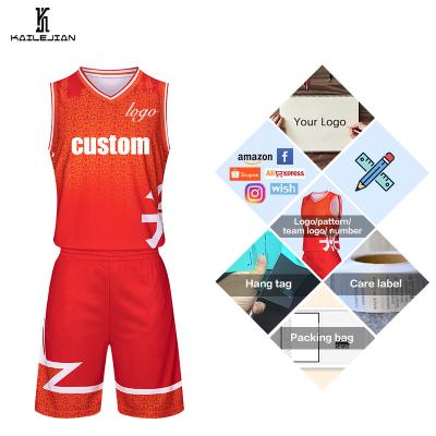 China Breathable Custom Made High Quality Sublimation Basketball Sports Logo Mens Basketball Uniform Tank Top for sale