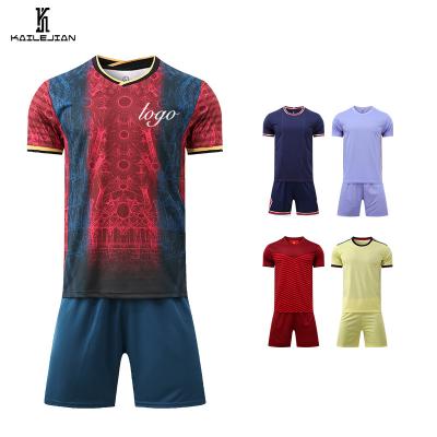 China Comfortable Breathe Free High Quality Customized Breathable Football Club Shirt Professional Soccer Uniform for sale