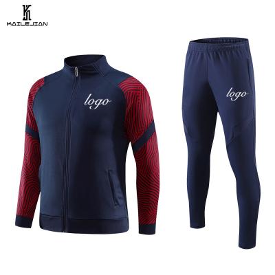 China Logo Side Stripes Unisex Sports Custom Made High Quality Breathable Sweatsuit 2 Piece Jogger Set Patchwork Tracksuit Training Tracksuit For Men for sale