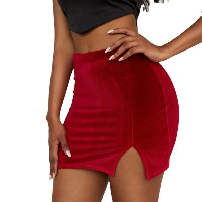 China 2022 summer OEM custom wholesale design anti-static solid color fashion comfortable and stylish sexy tight mini skirt for sale