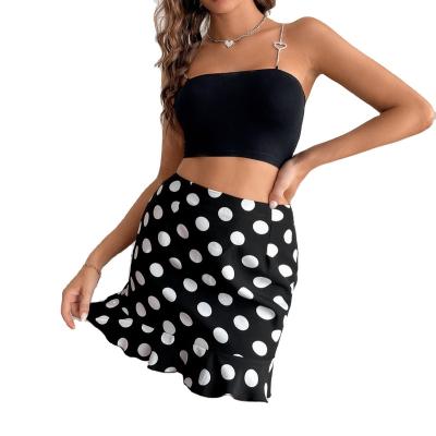 China OEM Custom Women's Dot Printing Floral Print Comfortable Casual Skirts Anti-Static Spring/Summer 2022 New Skirt for sale