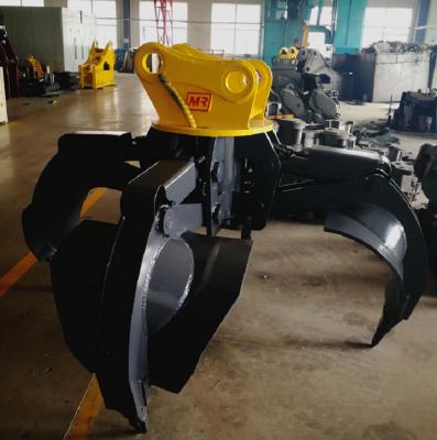 China Excavator Attached Orange Peel Grapple 360 ​​Degree Rotation Durable 18-25ton Excavator Fall Grab for sale