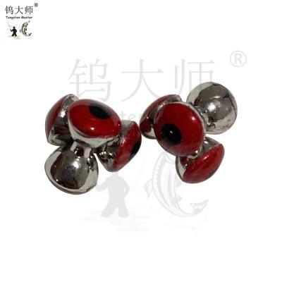 China Eco-friendly Accessories Tungsten Fishing Fly Tying Beads Dumbbell Shape Twin Eyes Paint Beads for sale