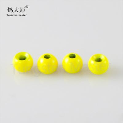 China Durable Colorful Hole Fly Tying Brass Beads Jig Heads Wholesale Making for sale