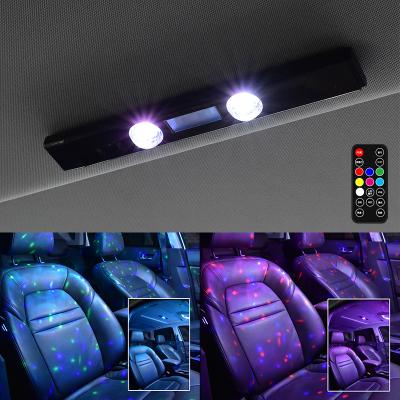 China LED Car Atmosphere Lamp Radio Voice Control RGB Roof Star Light USB Charing Auto Interior Decorative Ambient Party Lights All Car for sale