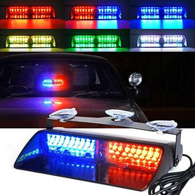 China Warning Lights Police Car LED Strobe Lights Red/Blue 12V Flashing Warning Lights Signal Lamps Amber/White Flash Flash Backup Alarm Windshield Dash for sale