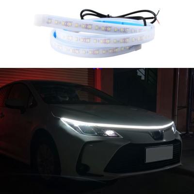 China 1.8/1.5M Upgrade White Car Hood Light Strip Auto Modified Waterproof Flexible Decorative Daytime Running Light Exterior Accessories for sale