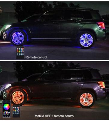 China IP68 4pcs Waterproof Waterproof Ring Led Car Wheel Lights Kits RGB Wheel for sale