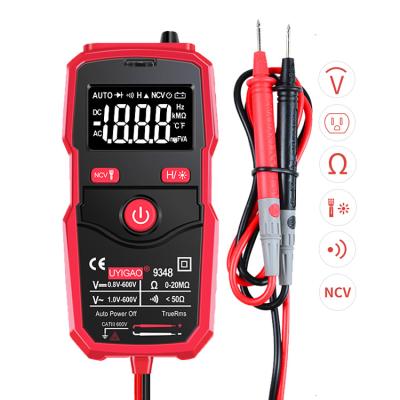 China New NCV Mini Voltmeter Range 2000 Counts TRMS Digital Auto Smart Multimeters With Recharge Type C 9348 Battery for sale