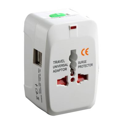 China Hot Selling Residential Universal Universal EU AU/AU UK USA International Travel Charger Converter Power Plug Adapter Electrical Outlet With Dual USB Port for sale