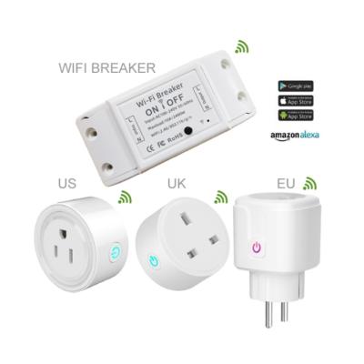 China Alexa Google Home Enchufe Inteligente Smart Life Wireless Remote Control Mini US UK Tuya WiFi EU Plug Smart Plug A1/2/3... for sale