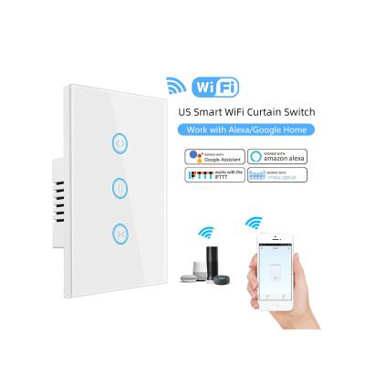 China Alive US Smart Curtain Switch Roller Shade Motor Roller Shutter WIFI App Timer Google Alexa Echo Smart Home Remote Control Home for sale