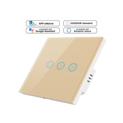 China Smart Home Wholesale EU WiFi Smart Curtain Blind Switch For Electric Roller Shutter Curtain Motor Motorized Blind People Voice Control By Alexa for sale
