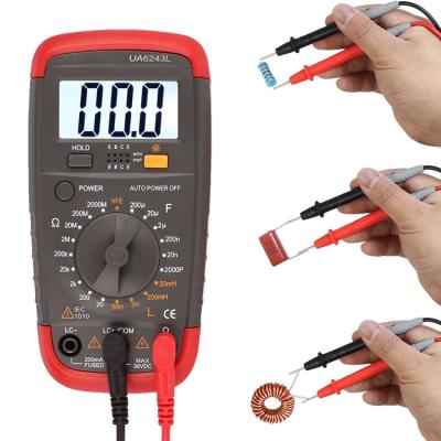 China best price palm size compact digital residual voltage meter with capacitance inductance resistance tester UA-6243L for sale