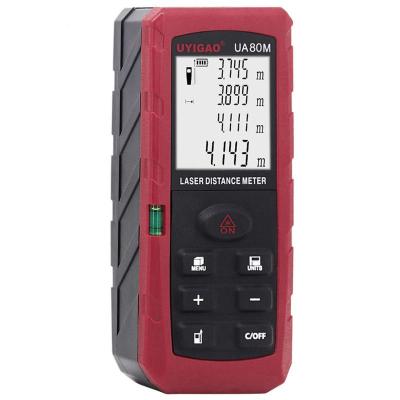 China Professional 80M Handheld Digital Laser Distance Meter Measure Area Volume Pythagoras Min Max Plus Negative Ring for sale