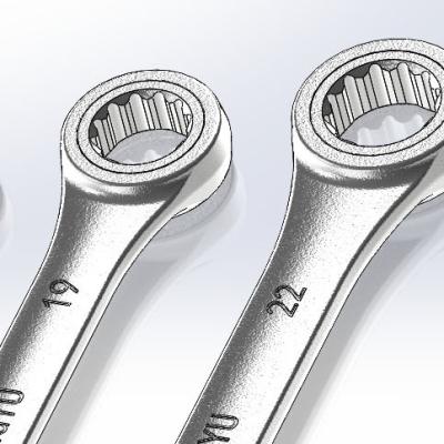 China Repair Sand Feel Alloy Steel Combination Wrench High Quality Grinding Used Wrench Dual for sale