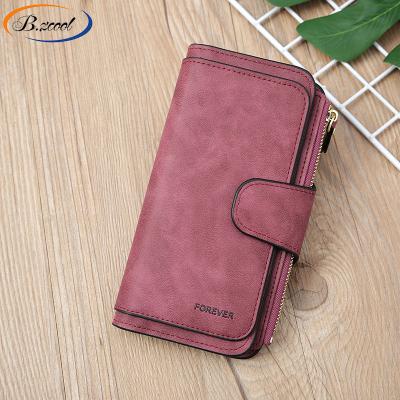 China Wholesale Zipper Wallet Handbags Fashion Pure Color Fashion Manufacturer PU Leather Wallet RY731271 for sale