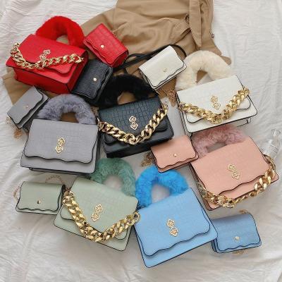 China Fashion Grain Stone Women's Purses and Handbags A Niche Chain Australian Designer Set of Two Mini Bag Women Handbags Ladies for sale