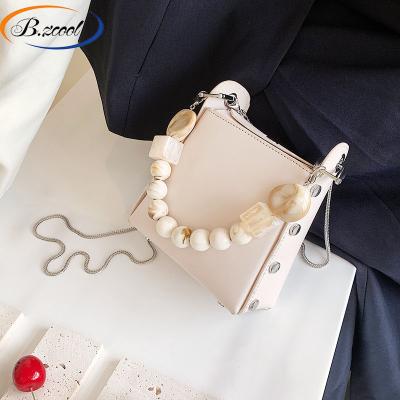 China Fashion Button PU Handbags Women Handbag Pearl Rivet Magnetic Handbags For Women Mini Bags Women Handbags Ladies Chian CY74254 for sale