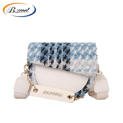 China Fashion Contrast Color Shoulder Bag Button Handbags Women Handbag Magnetic Letter Printing Handbags For Women CY74273 for sale