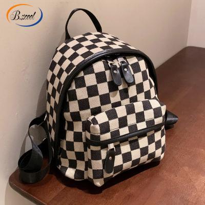 China Others Fashion Canvas Women Bag Plaid Newest Travel Bear Backpack Designer Casual Backpack Ladies Bag Bolsas De Mujer for sale