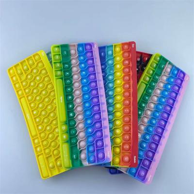 China 2021 hot sale silicone youth silicone kid toys reduce decompression toy rainbow color kids toys for sale