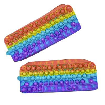 China Customized and New Design Silicone Decompression Toys Recyclable Hot Selling Kids Pencil Case for sale