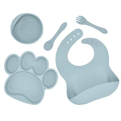 China Youth Food Grade High Temperature Resistant Baby Feeding Eco-friendly Silicone Baby Bowl Spoon Set Feeding Tableware for sale